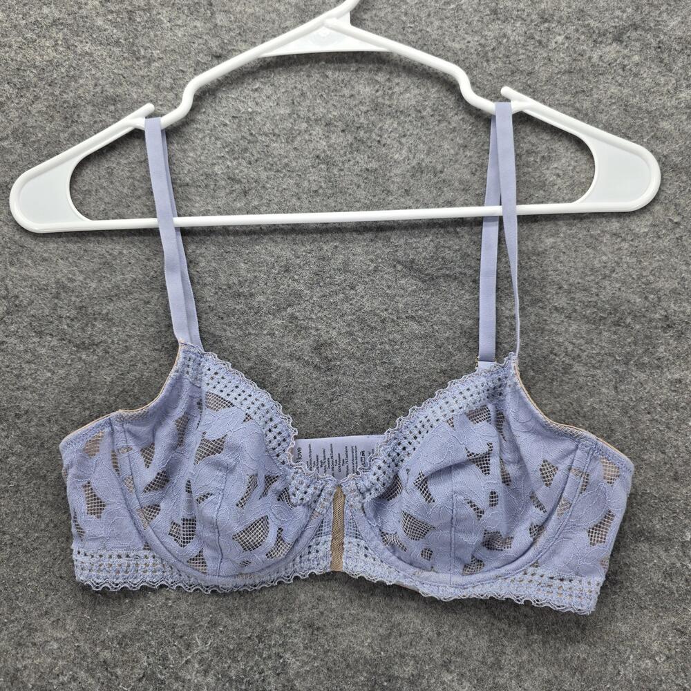 ThirdLove Lace Underwire Bra Womens Lilac Purple Mesh Sheer Adjustable Straps